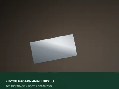 Лоток кабельный 100×50 — металлопрокат DELDIN TRADE