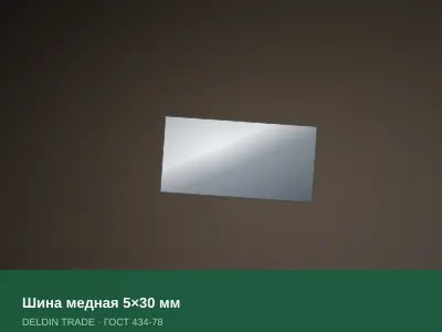 Шина медная 5×30 мм — металлопрокат DELDIN TRADE
