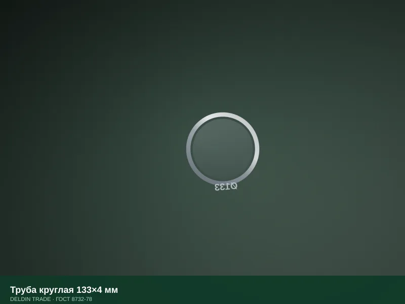 Труба круглая 133×4 мм — металлопрокат DELDIN TRADE