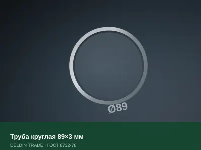 Труба круглая 89×3 мм — металлопрокат DELDIN TRADE