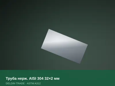 Труба нерж. AISI 304 32×2 мм — металлопрокат DELDIN TRADE