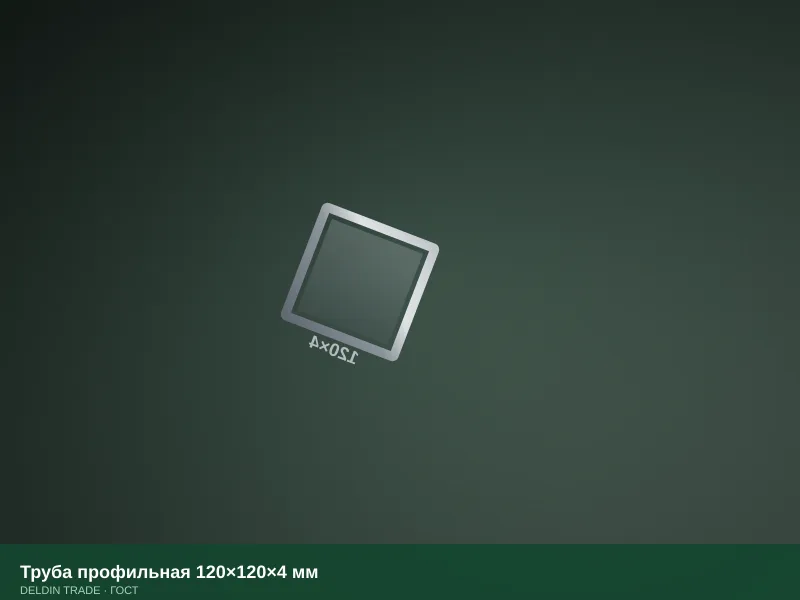 Труба профильная 120×120×4 мм — металлопрокат DELDIN TRADE