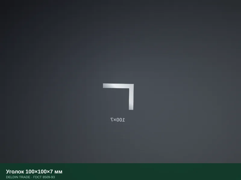Уголок 100×100×7 мм — металлопрокат DELDIN TRADE
